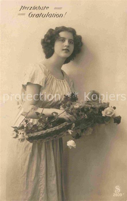 Frauen Gratulation Rosen