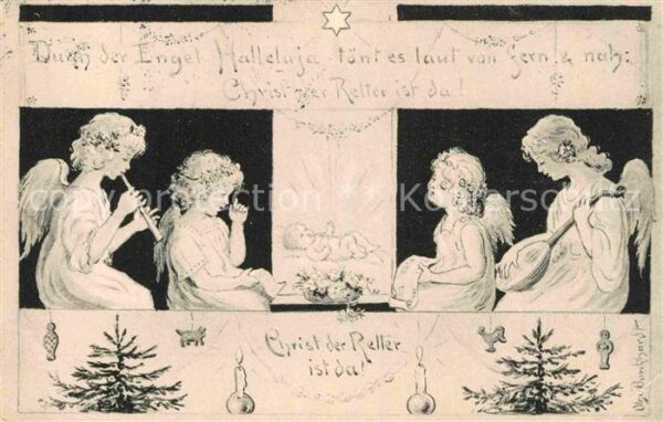 Engel Mandoline Flöte Christkind