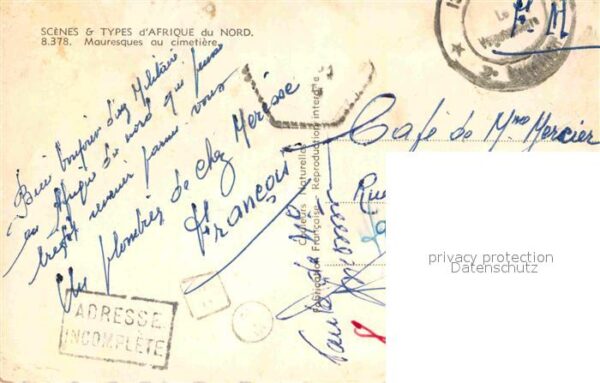 Scenes et Types Nr. 8.378 Mauresques au Cimetiere Afrique d – Bild 2