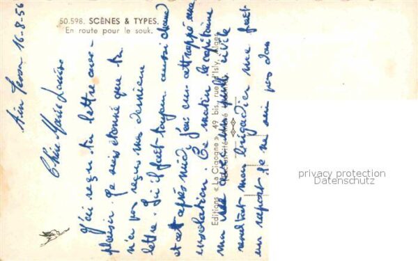 Scenes et Types Nr. 50.598 Route pour le Souk Esel Pferde – Bild 2