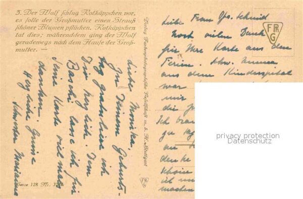 Maerchen Sagen Rotkäppchen Brüder Grimm Künstlerkarte – Bild 2