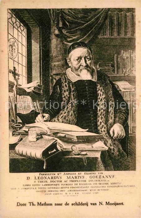Kuenstlerkarte Nicolaes Moyaert D. Leonardus Marius Go