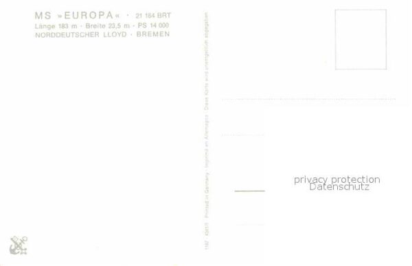 Dampfer Oceanliner MS Europa – Bild 2