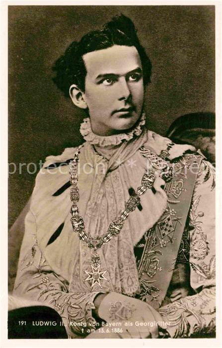 Adel Bayern Ludwig II. als Georgritter 1886