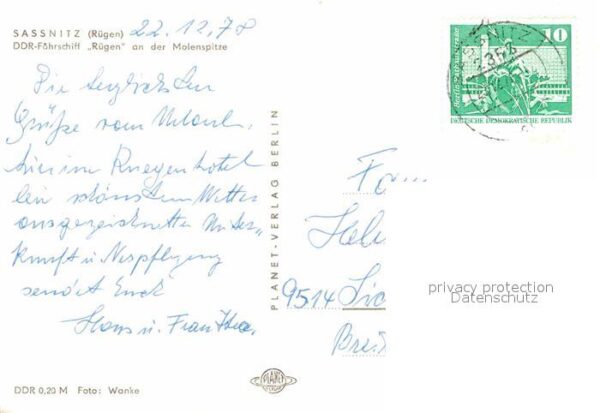 Faehre Ferry Bac Traghetto-- Rügen Molenspitze Sassnitz – Bild 2