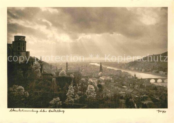 Foto Popp Nr. Abendstimmung über Heidelberg