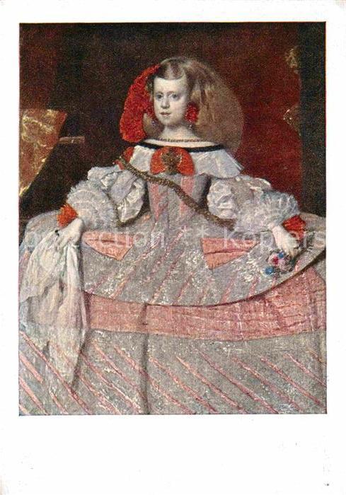 Kuenstlerkarte D.R. de Silva y Velasquez Infantin Mari