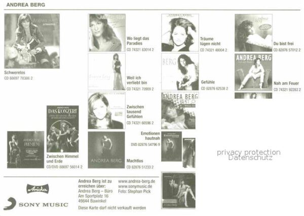 Saenger Band Andrea Berg Autogramm – Bild 2
