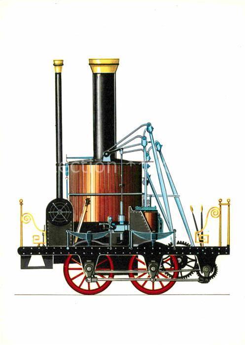 Lokomotive Baltimore-Ohio-Bahn 1835 Zeichnung Swob