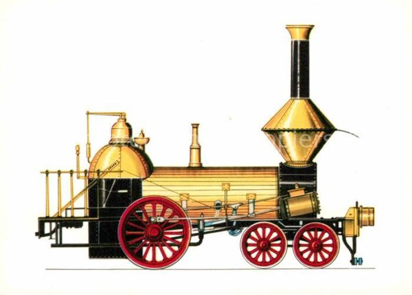Lokomotive Norris 1839 Zeichnung Swoboda