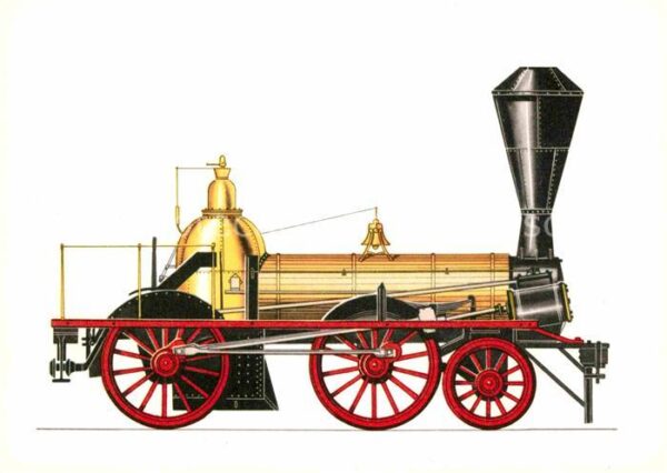 Lokomotive Neckar 1845 Zeichnung Swoboda