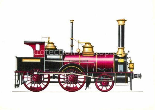 Lokomotive Gutenberg 1862/66 Zeichnung Swoboda