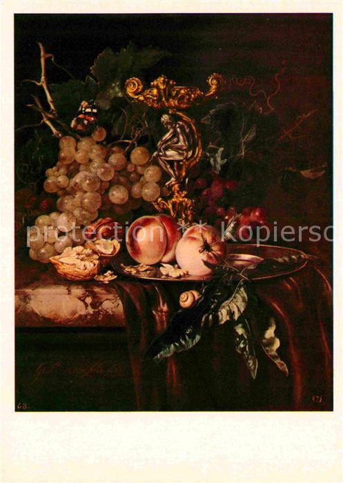 Kuenstlerkarte Alte Kuenstler Willem van Aelst Still Life with Fruit
