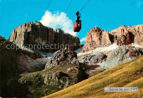 Seilbahn Funivia Sass Pordoi Dolomiti Passo Pord