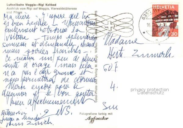 Seilbahn Weggis-Rigi Kaltbad Vierwaldstättersee – Bild 2