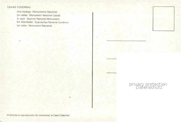 Alkohol Sekt Cavas Codorniu Bodega Monumento Na – Bild 2