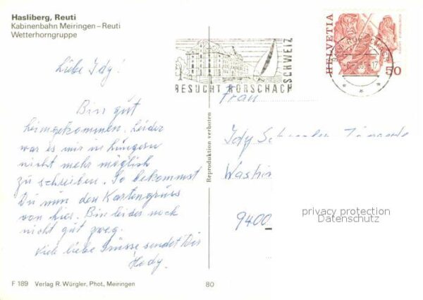 Seilbahn Meiringen-Reuti Hasliberg Wetterhorngru – Bild 2