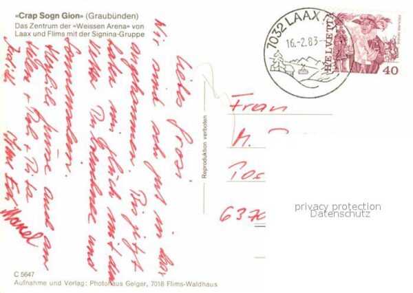Seilbahn Crap Sogn Gion Laax Flims Signina-Grupp – Bild 2