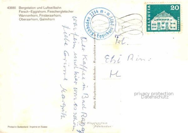 Seilbahn Fiesch Eggishorn Fieschergletscher Berg – Bild 2