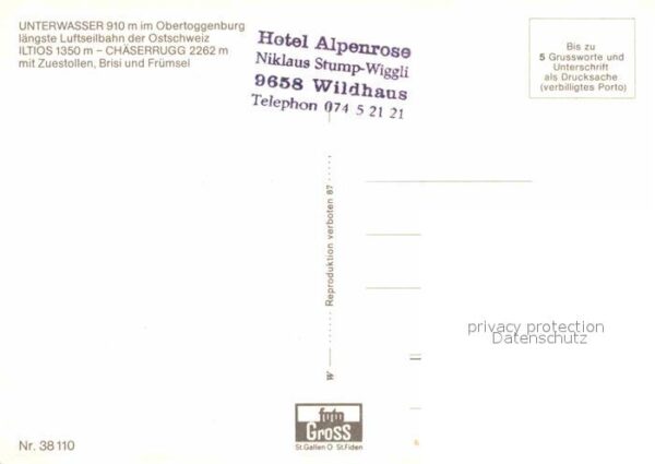 Seilbahn Chäserrugg Unterwasser Obertoggenburg Z – Bild 2