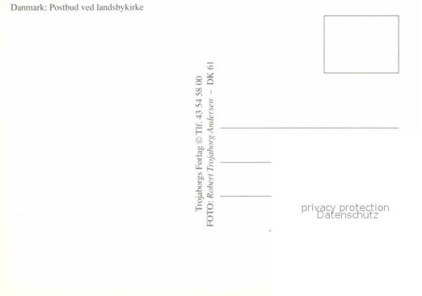 Postbote Brieftraeger Danmark Postbud Landsbykirke Dänemark – Bild 2