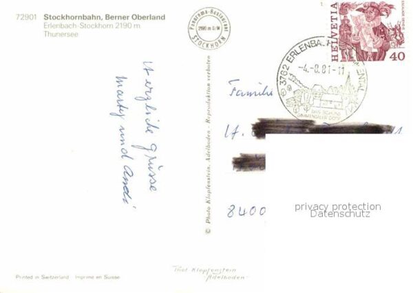 Seilbahn Stockhorn Erlenbach Stockhorn Thunersee – Bild 2