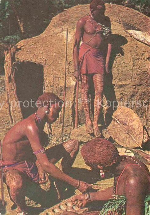 Typen Afrika Maasai  Manyatta
