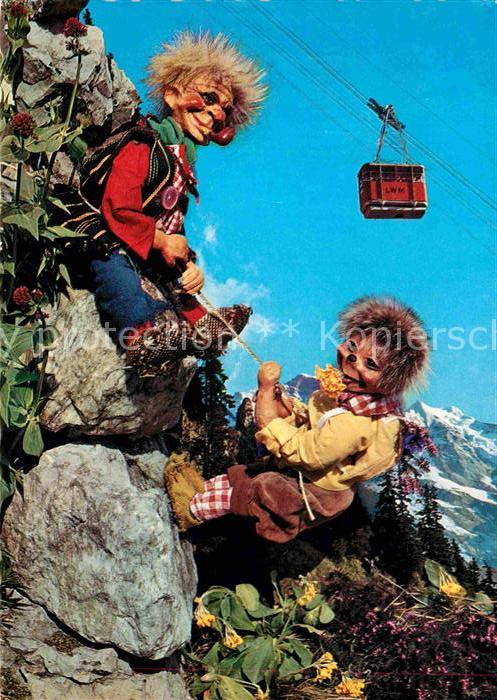 Seilbahn Geneve Puppen Bergsteigen