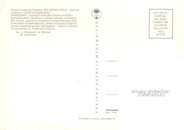 Komponist Fryderyk Chopin Zelazowa Wola Warszawa – Bild 2
