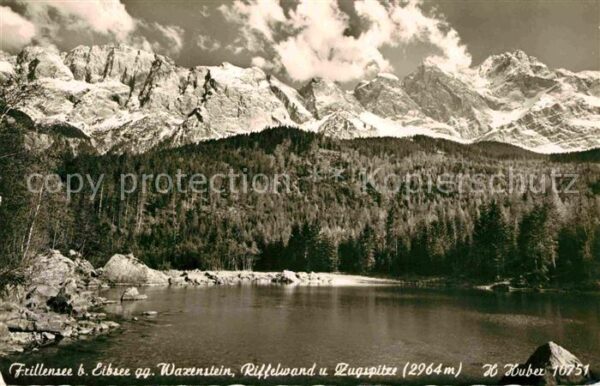 Zugspitze mit Frillensee bei Eibsee Waxenstein Ri