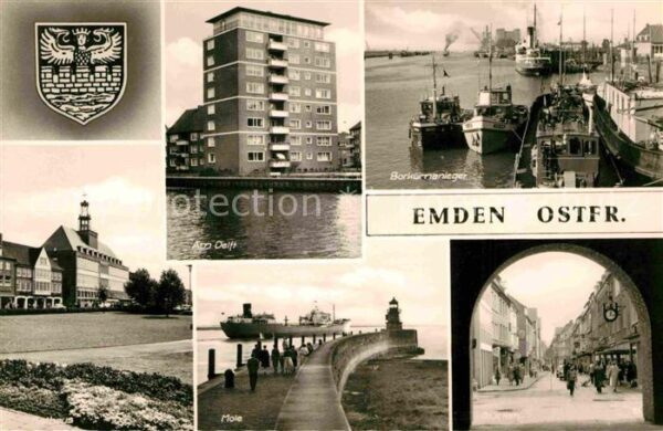 Emden Ostfriesland Delft Mole Rathaus Borkumanleger