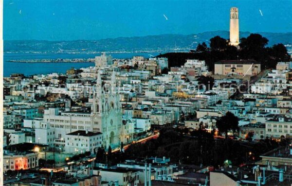 San Francisco California Fliegeraufnahme Telegraph Hill Coit Tow