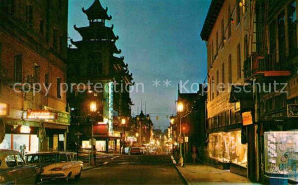 San Francisco California Chinatown at night