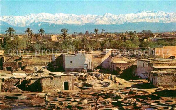 Marrakech Marrakesch Panorama vue des tanneries