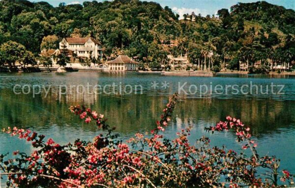 Kandy Sri Lanka Temple of the Tooth across tha Lake
