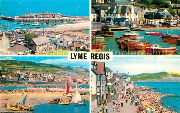 Lyme Regis Cobb Harbour Beach Marine-Parade