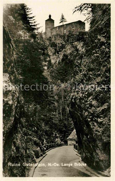 Gutenstein Niederoesterreich Ruine Lange Brücke
