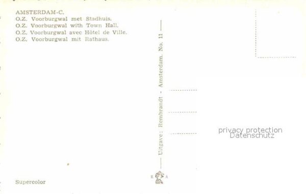 Amsterdam Niederlande Voorburgwal met Stadhuis – Bild 2