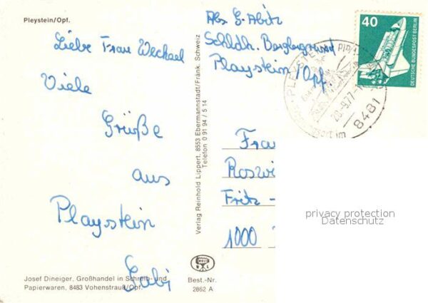 Pleystein Ortspartie mit Brunnen – Bild 2