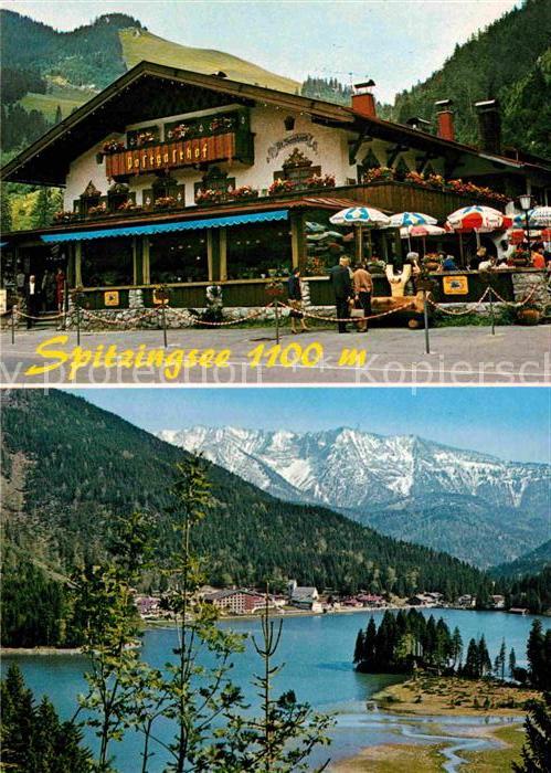 Spitzingsee Fliegeraufnahme Postgasthof mit See-Caf