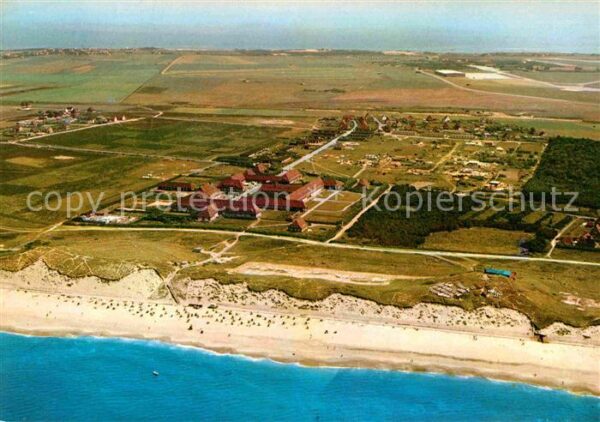 Westerland Sylt Fliegeraufnahme mit Strand und Nordsees