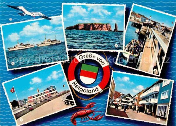 Helgoland Felsen Mole Ortspartie