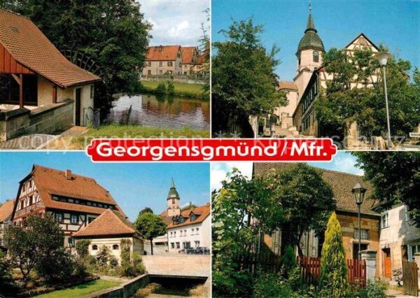 Georgensgmuend Wasserrad St. Georgskirche Marktplatz m