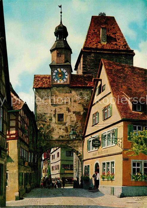 Rothenburg Tauber Rödergasse mit Markusturm