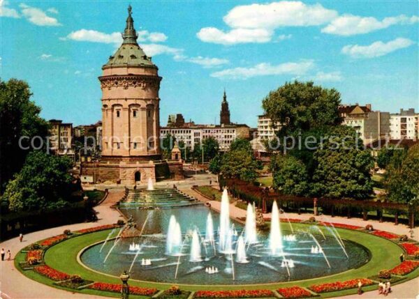 Mannheim Fontäne am Wasserturm