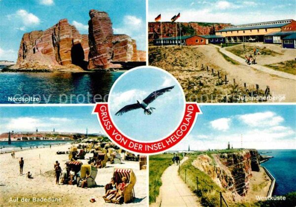 Helgoland Nordspitez Jugendherberge Badedüne West