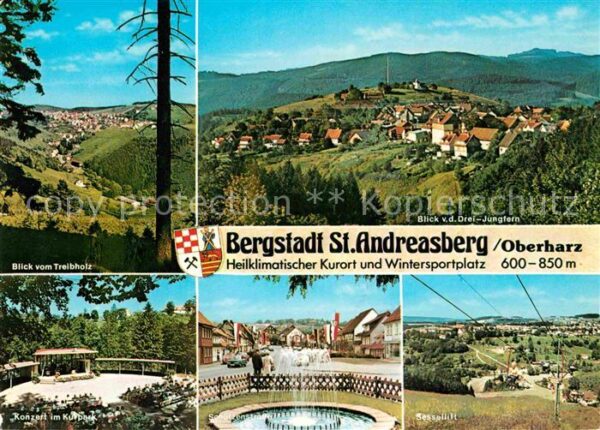 St Andreasberg Harz Blick von den Drei Jungern Sessellift K