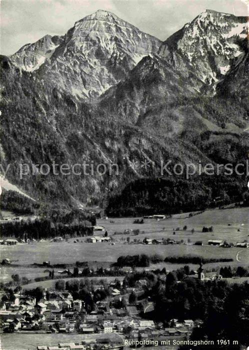 Ruhpolding Fliegeraufnahme mit Sonntagshorn und Re