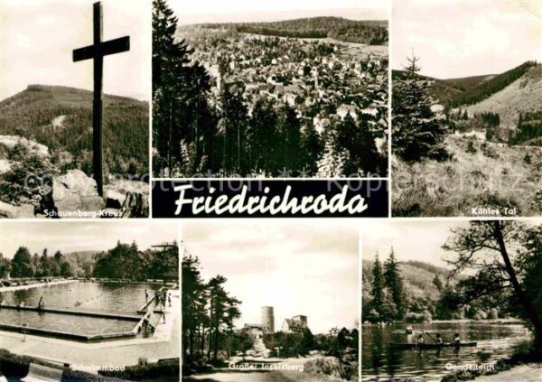 Friedrichsroda Schauenberg Kreuz Kühles-Tal Freibad Gr
