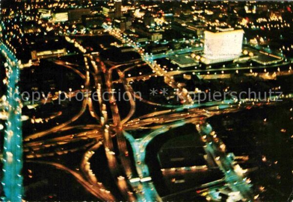 Los Angeles California Freeway and Water and Power Building at
